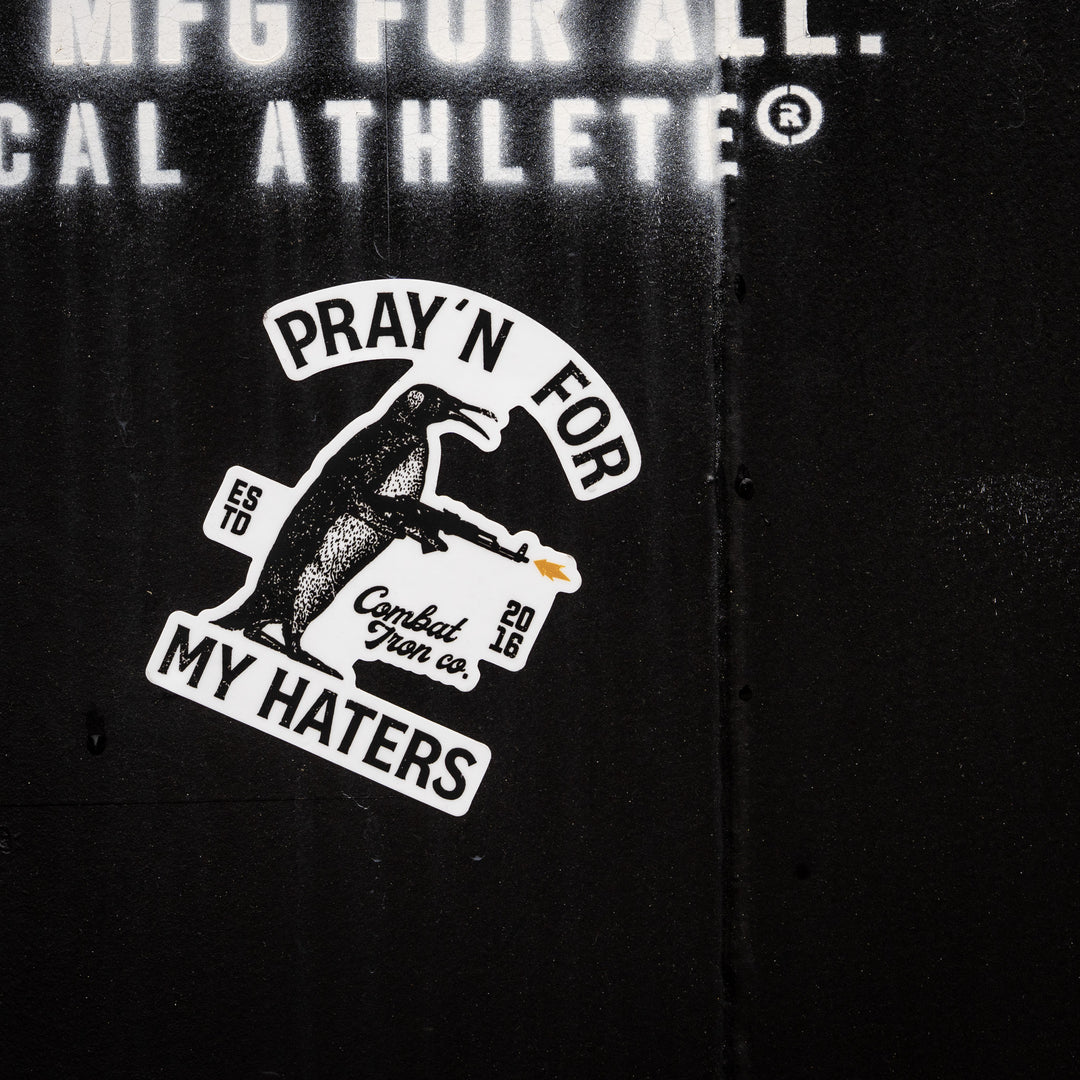 Pray'n For My Haters Penguin Decal