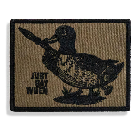 Just Say When Velcro Large Patch