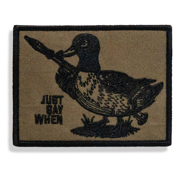 Just Say When Velcro Large Patch
