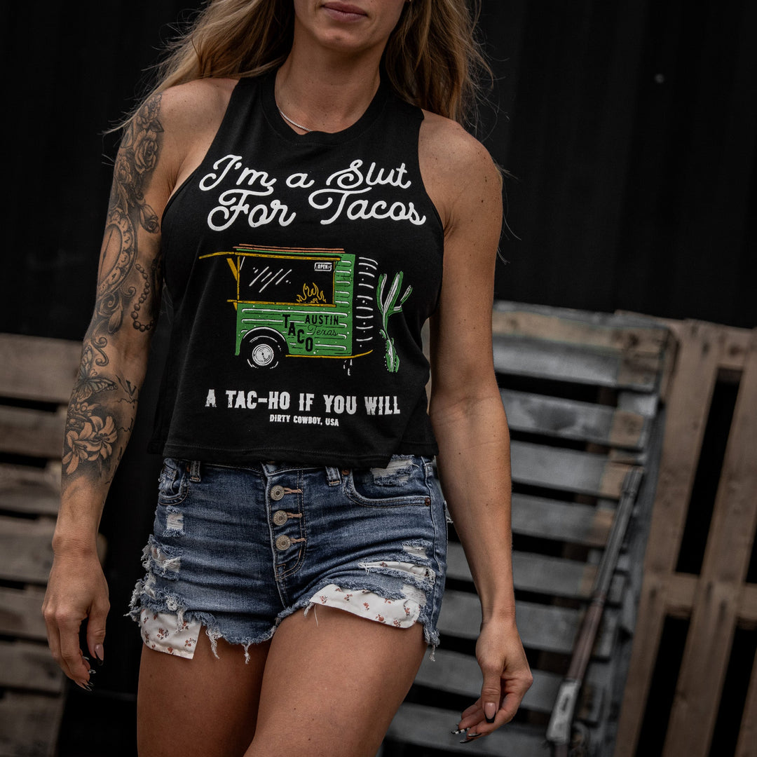 Slut For Taco's Women's Crop Tank Top