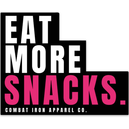 EAT MORE SNACKS Stacked Decal - Combat Iron Apparel Co.