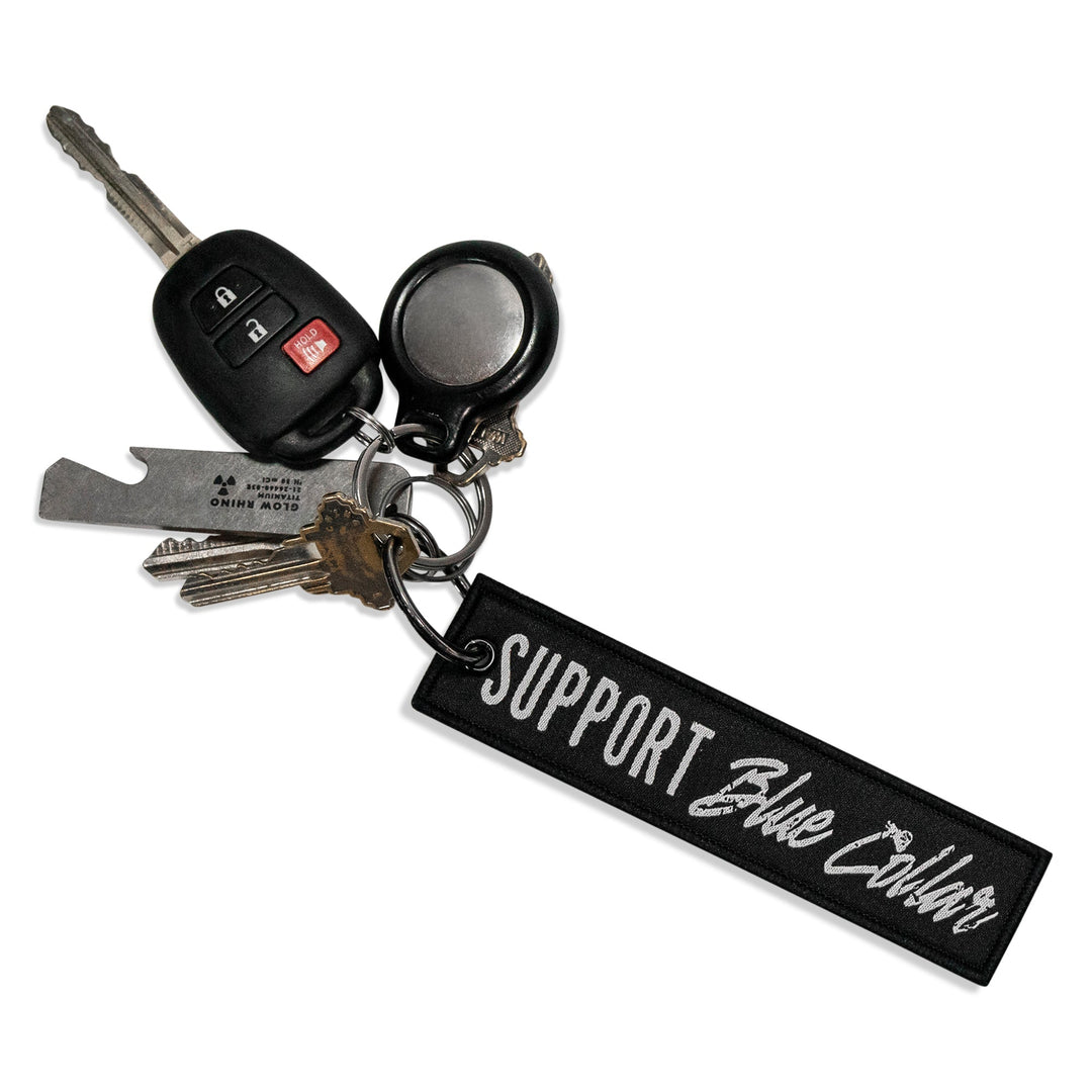 Support Blue Collar. Flight Keychain