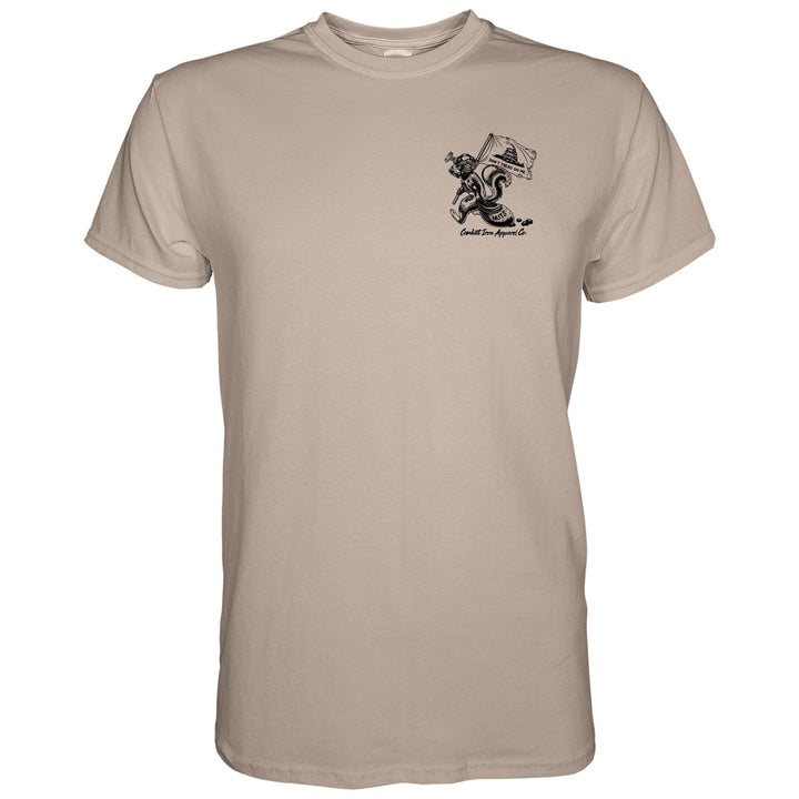 Tread On These Nuts Patriotic Men's T-Shirt [Black, White & Tan]