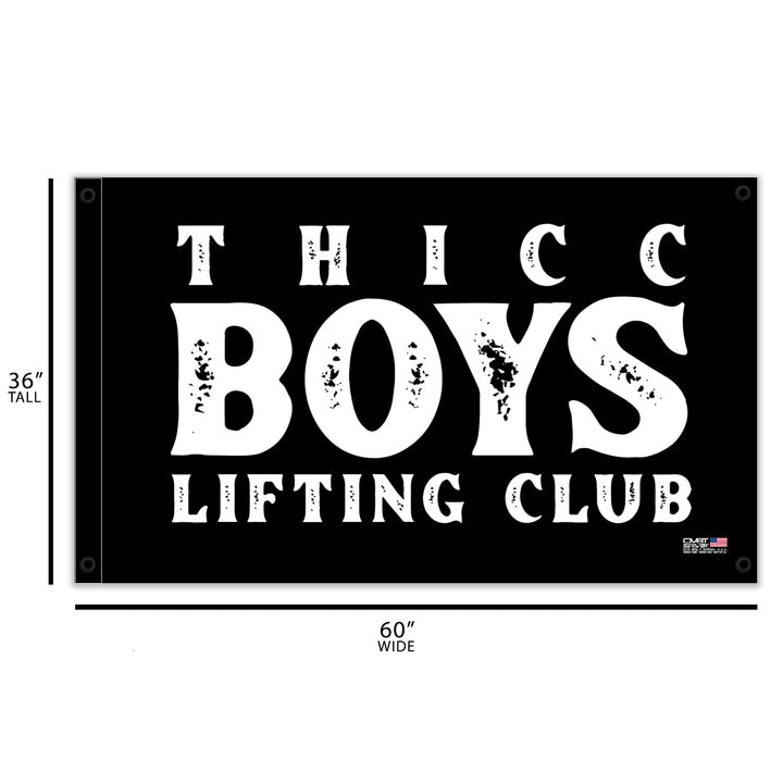 Thicc Boys Lifting Club 3' x 5' Wall Flag