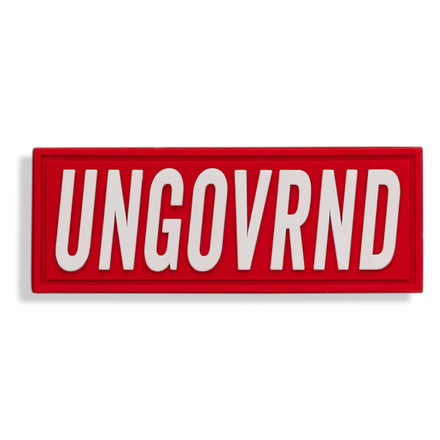 Ungovrnd Red PVC Patch - Combat Iron Apparel Co.