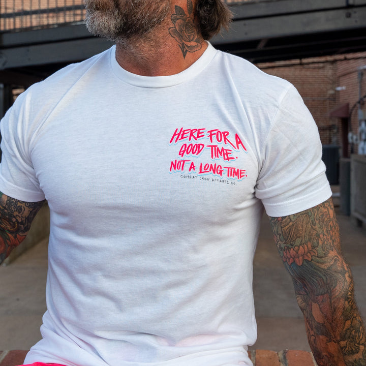 Here For A Good Time. Not A Long Time. Retro Summer Edition Men's T-Shirt