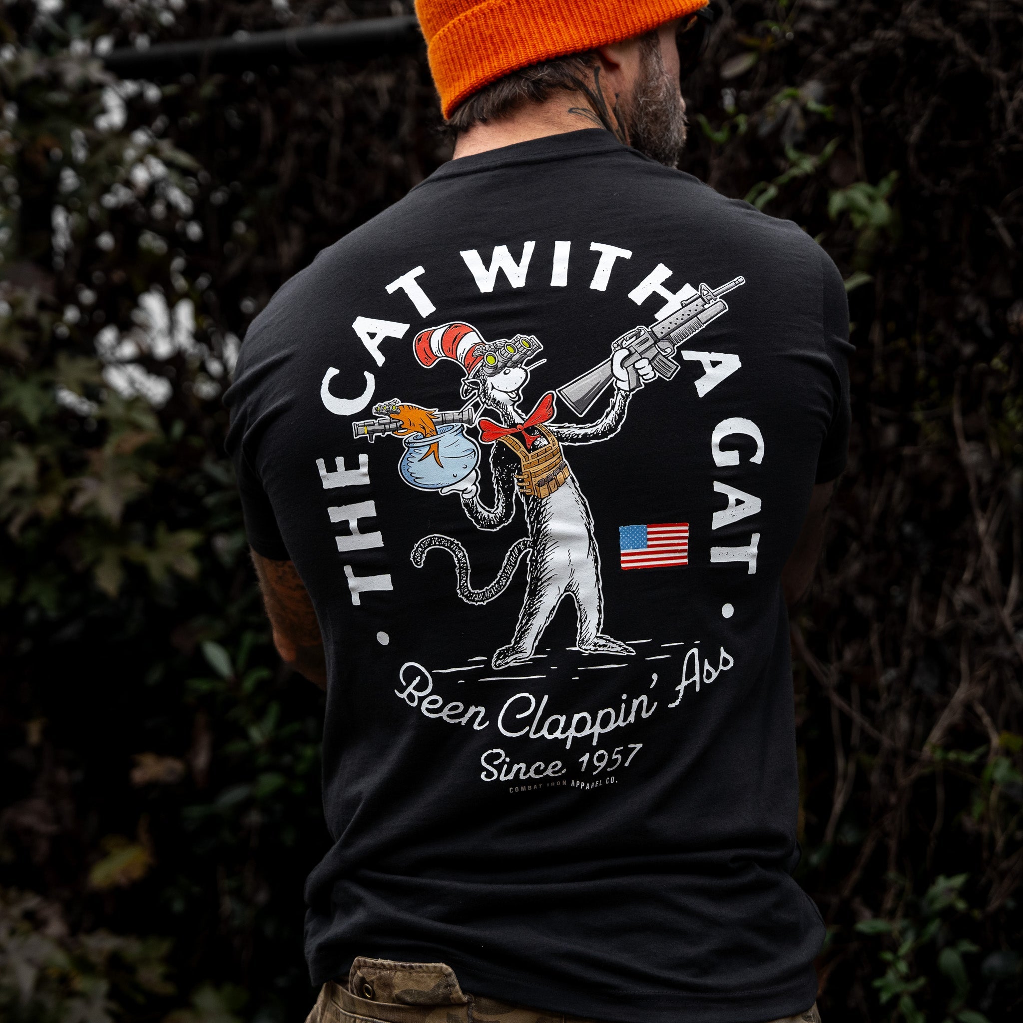 The Cat With A Gat Remix Men's T-Shirt COMBAT IRON APPAREL™