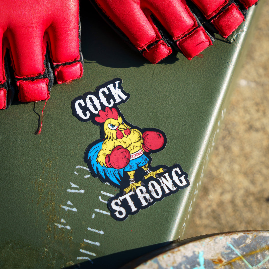 Cock Strong Boxing Chicken Decal Sticker