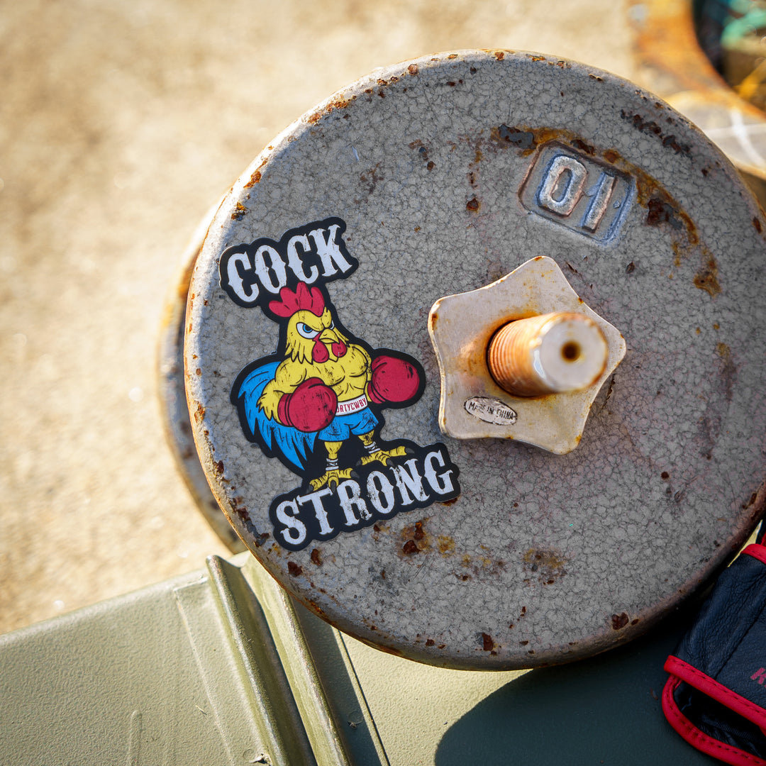 Cock Strong Boxing Chicken Decal Sticker