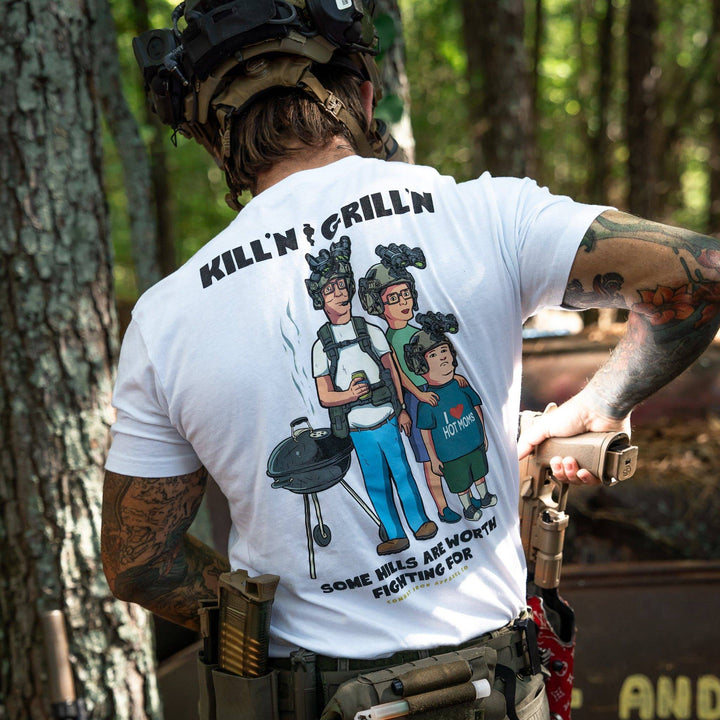 Kill'n & Grill'n | Some Hills Are Worth Fighting For Men's T-Shirt