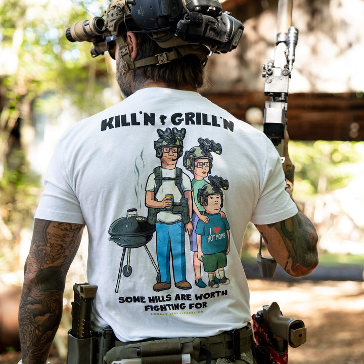 Kill'n & Grill'n | Some Hills Are Worth Fighting For Men's T-Shirt