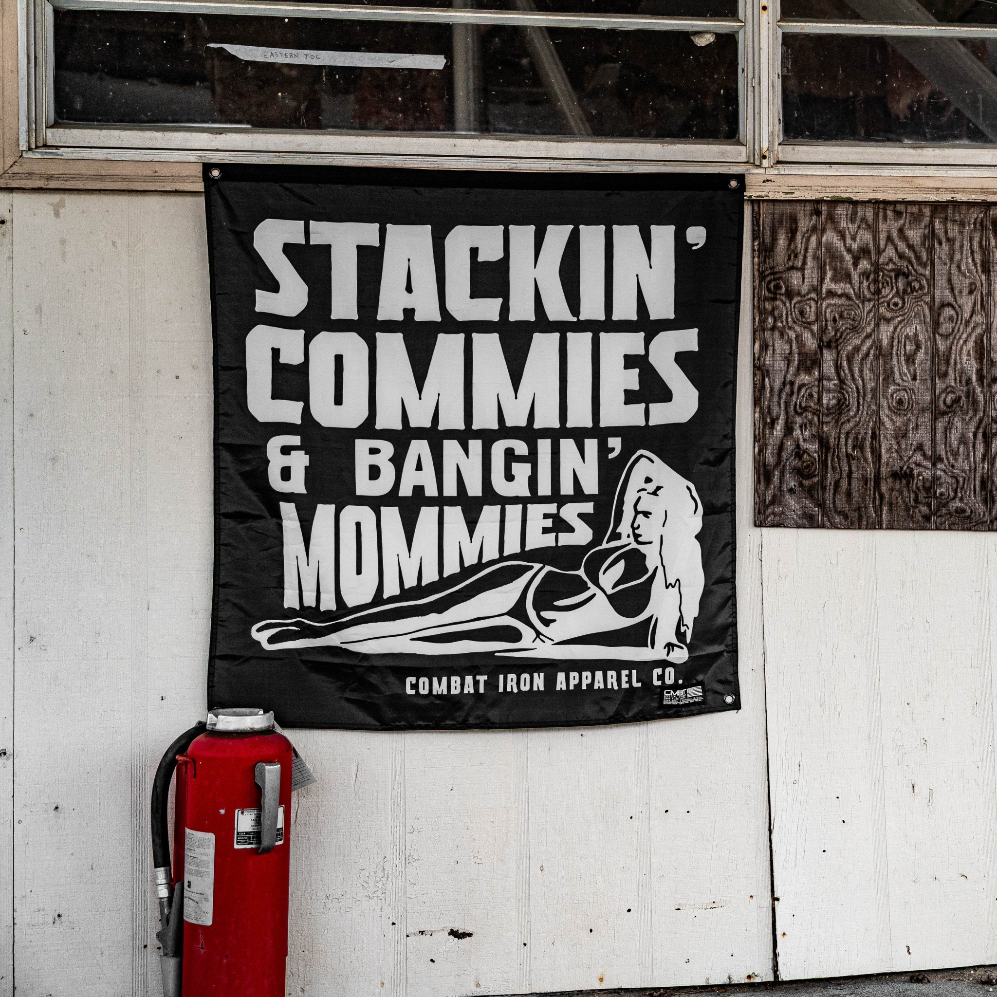 Stackin' Commies & Bangin' Mommies 3'x3' Flag | Combat Iron Apparel