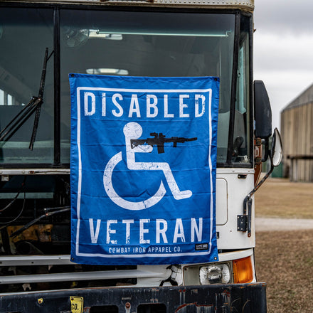 Disabled Veteran Sign 3'x3' Flag - Combat Iron Apparel Co.