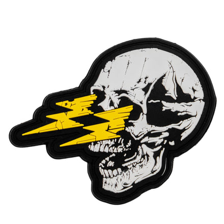 Die with Memories Bolt Skull PVC Patch - Combat Iron Apparel Co.