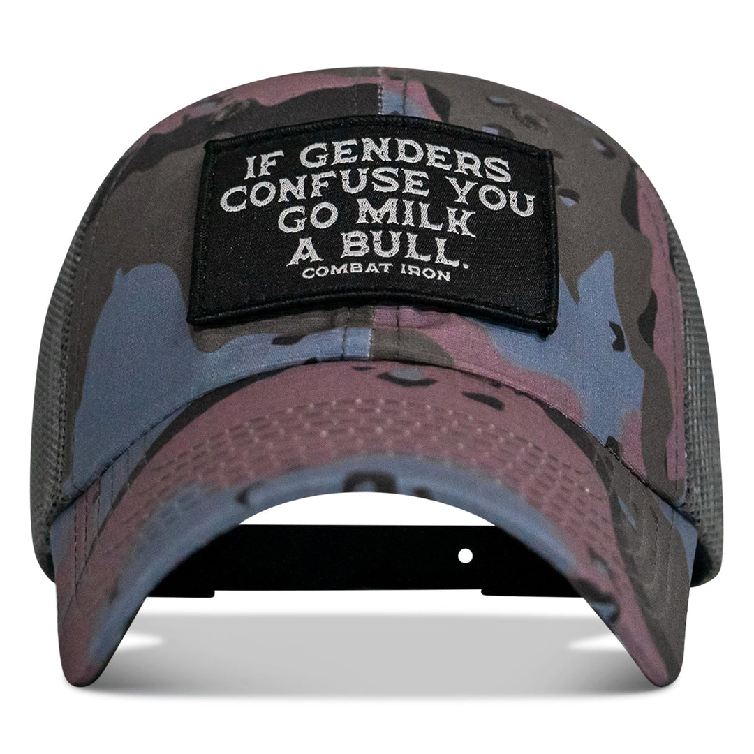 If Gender Confuses You Go Milk A Bull Patch Ripstop Hat