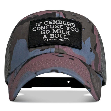 If Genders Confuse You Go Milk A Bull Patch Ripstop Tactical Hat