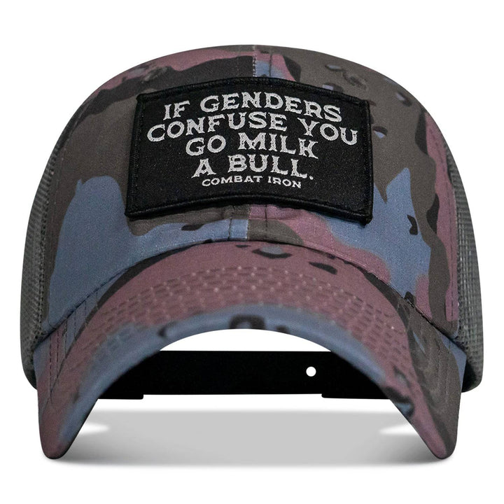 If Gender Confuses You Go Milk A Bull Patch Ripstop Hat