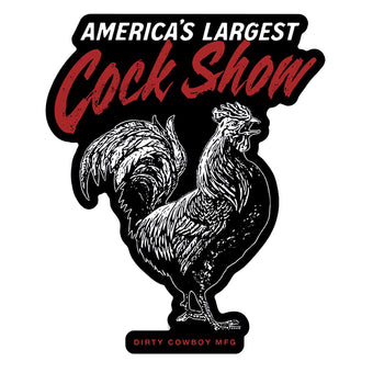 America's Largest Cock Show Decal Sticker