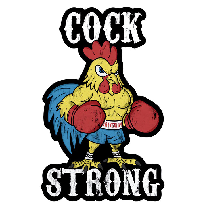 Cock Strong Boxing Chicken Decal Sticker