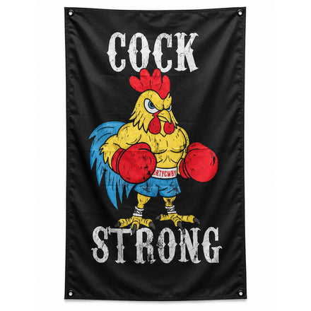 Cock Strong Boxing Chicken 3' X 5' Flag