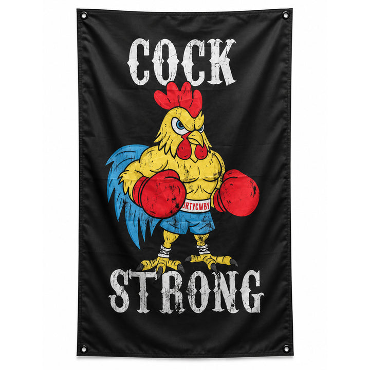 Cock Strong Boxing Chicken 3' X 5' Flag