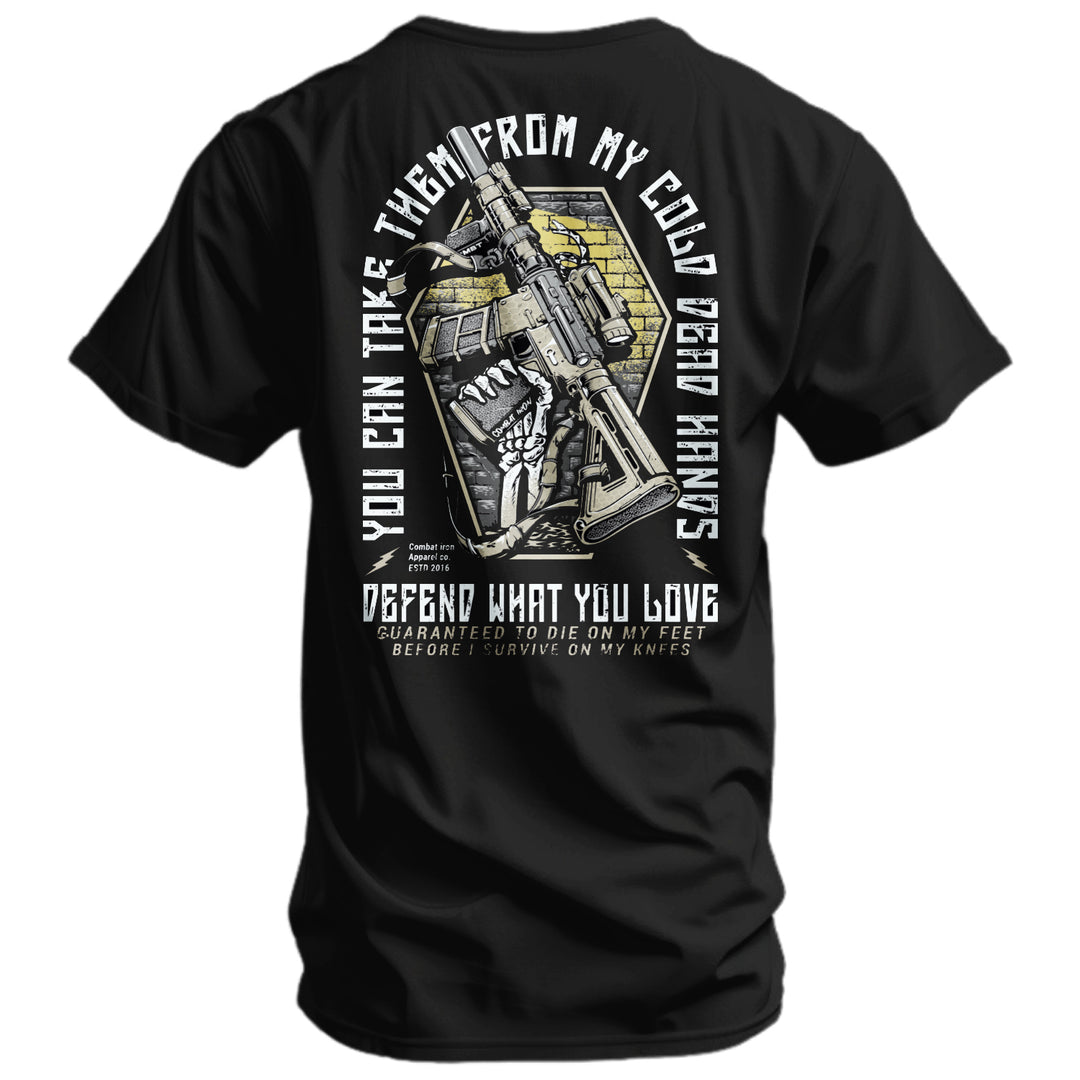 savin lives fire rescue rear black mock tee