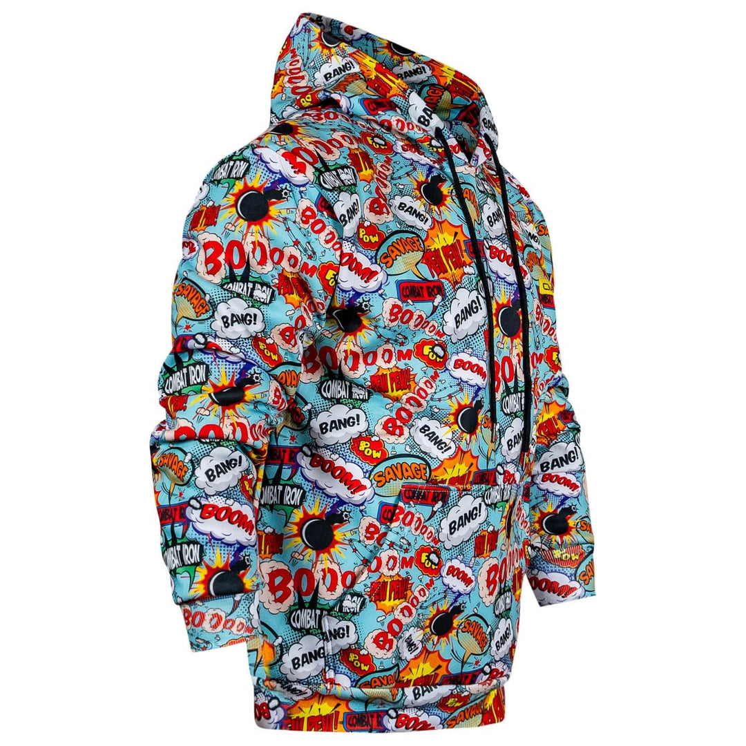 Patterned Fleece Lined Hoodie