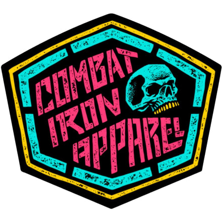 RETRO NEON SKULL Branded Decal - Combat Iron Apparel Co.