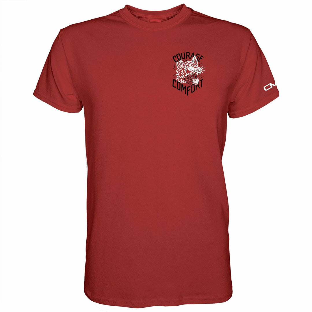 Courage over comfort - wolf edition, men’s t-shirt #color_red