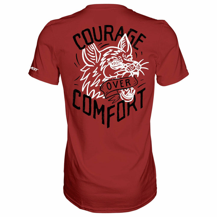 Courage over comfort - wolf edition, men’s t-shirt #color_red