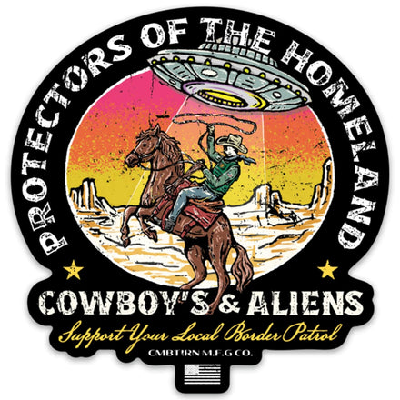 Cowboys & Aliens Border Patrol Decal Sticker - Combat Iron Apparel Co.