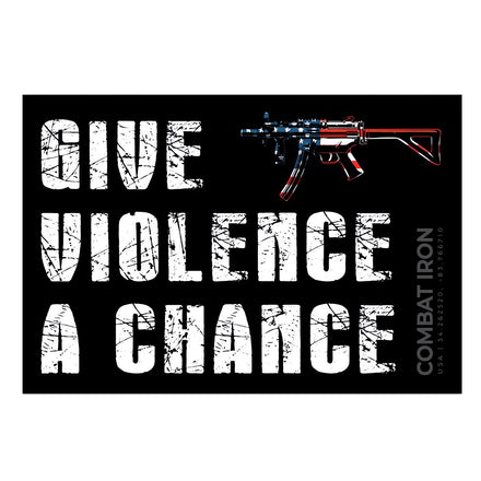 Give Violence A Chance USA Decal - Combat Iron Apparel Co.