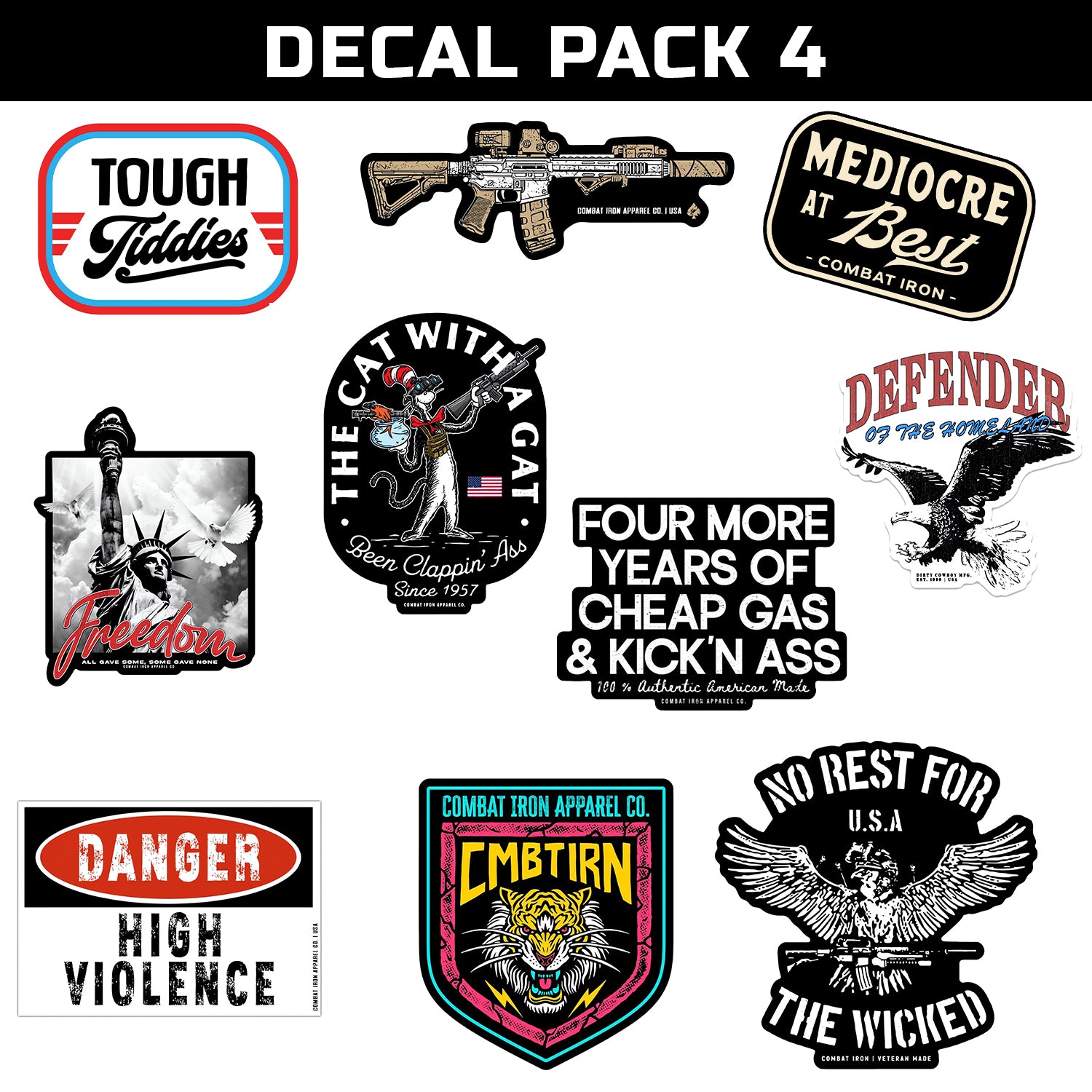 Combat Iron Decal Sticker Pack V4 | Combat Iron Apparel Co. | Combat ...