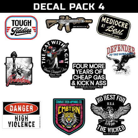 Sticker Decal Pack V4 - Combat Iron Apparel Co.