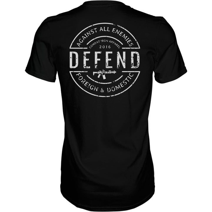 DEFEND AGAINST ALL ENEMIES MEN'S T-SHIRT