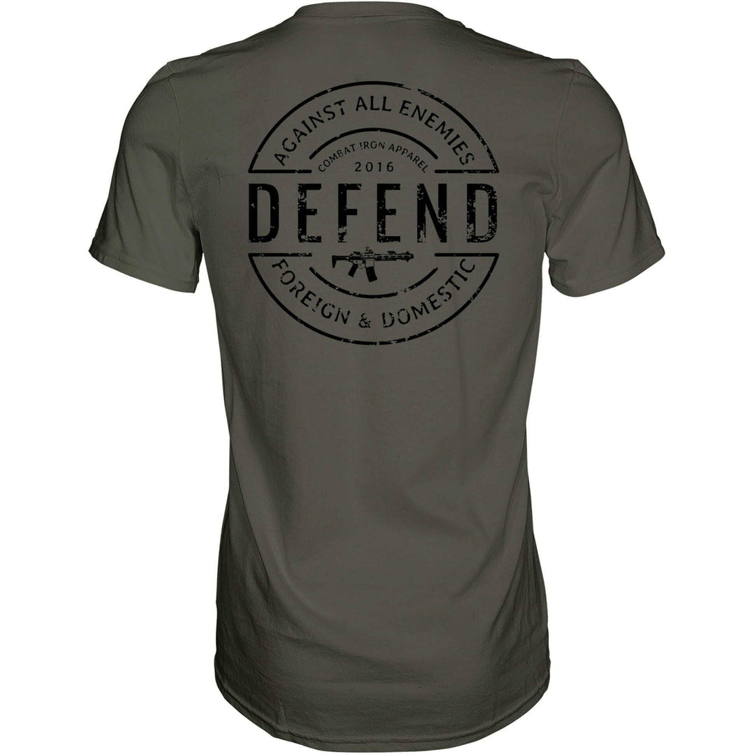 DEFEND AGAINST ALL ENEMIES MEN'S T-SHIRT