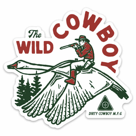 The Wild Cowboy Flying Goose Decal - Combat Iron Apparel Co.