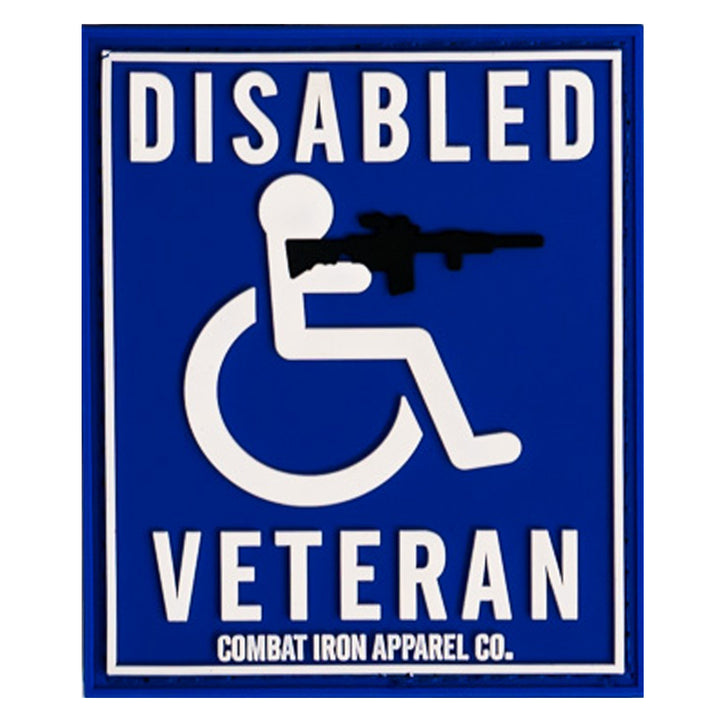 DISABLED VETERAN Handicap Sign PVC Patch