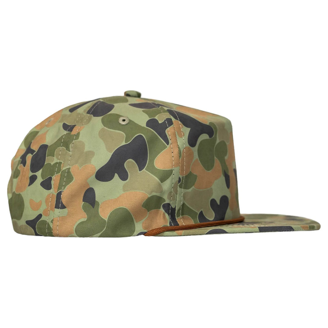 CRUSHABLE ROPE SNAPBACK | FROGSKIN DUCK CAMO