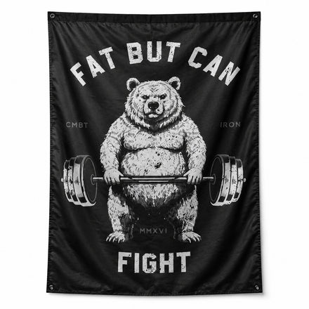 Fat But Can Fight Bear 3' x 4' Flag