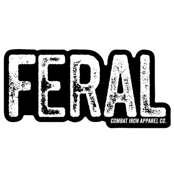 FERAL Distressed Decal - Combat Iron Apparel Co.