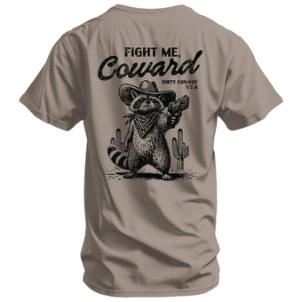 Fight Me Coward Raccoon Men's T-Shirt