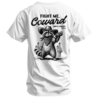 Fight Me Coward Raccoon Men's T-Shirt