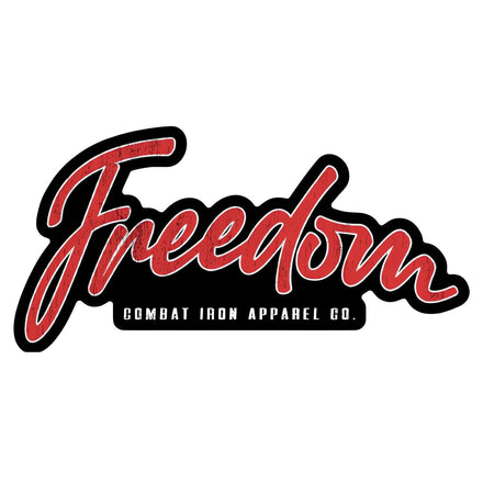 Freedom Script Decal Sticker - Combat Iron Apparel Co.
