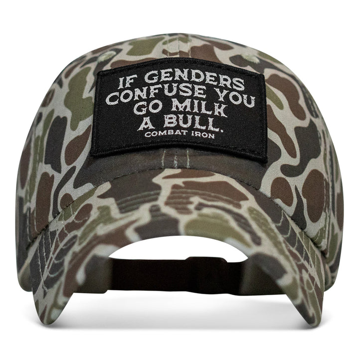 If Gender Confuses You Go Milk A Bull Patch Ripstop Hat