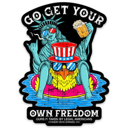 GO GET YOUR OWN FREEDOM Statue of Liberty Decal - Combat Iron Apparel Co.