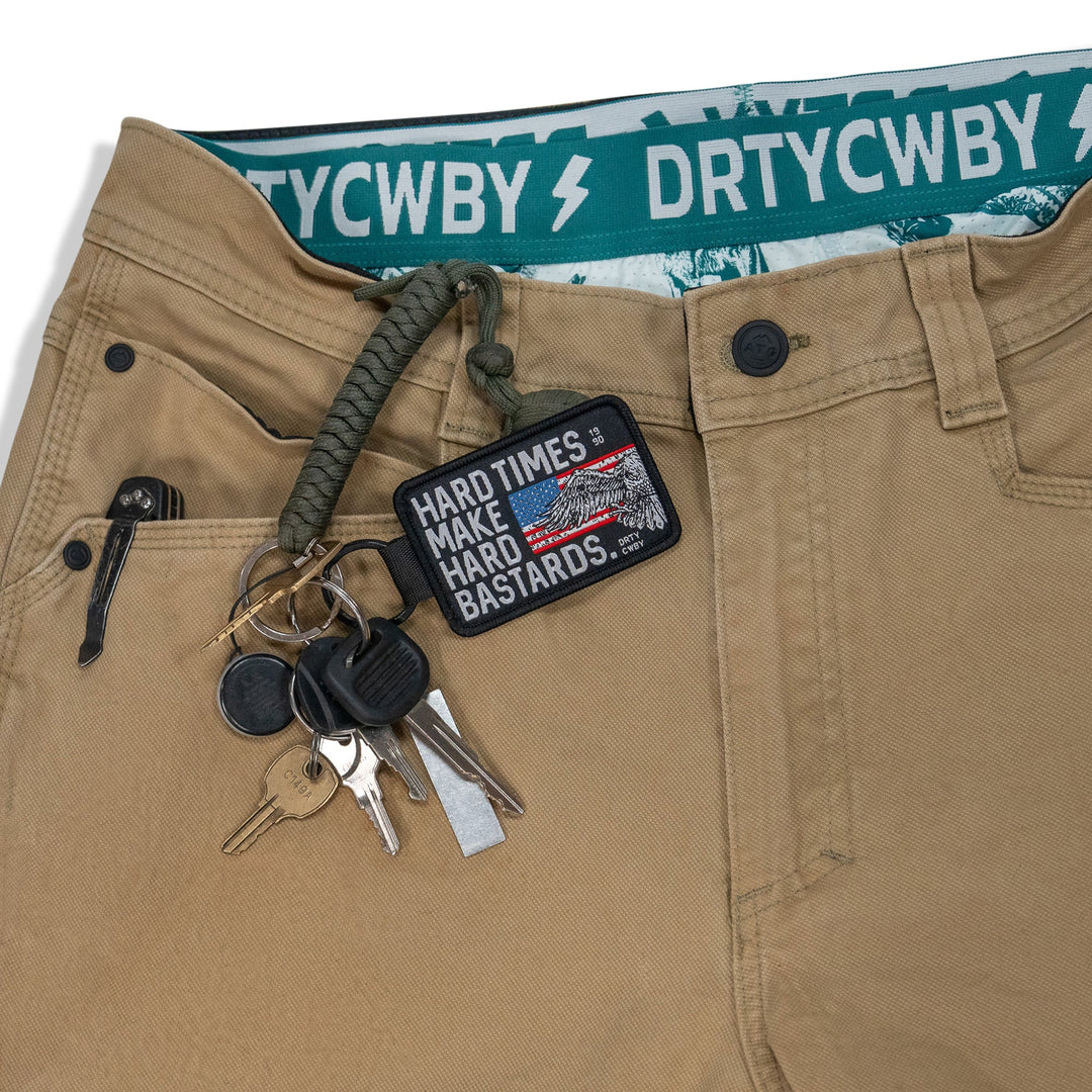 Hard Times Make Hard Bastards Flight Tag Keychain - DIRTY COWBOY MFG