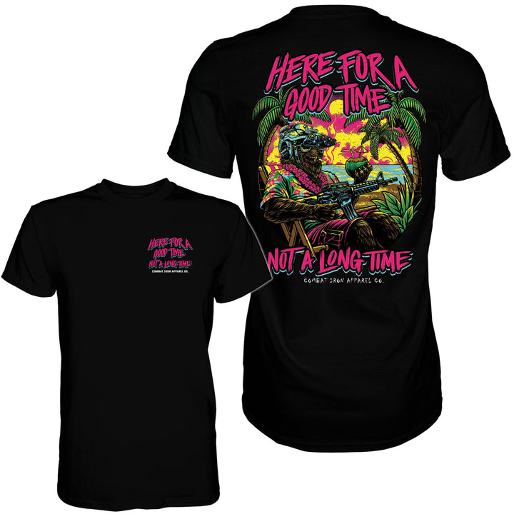 Here For A Good Time. Not A Long Time. Retro Summer Edition Men's T-Shirt