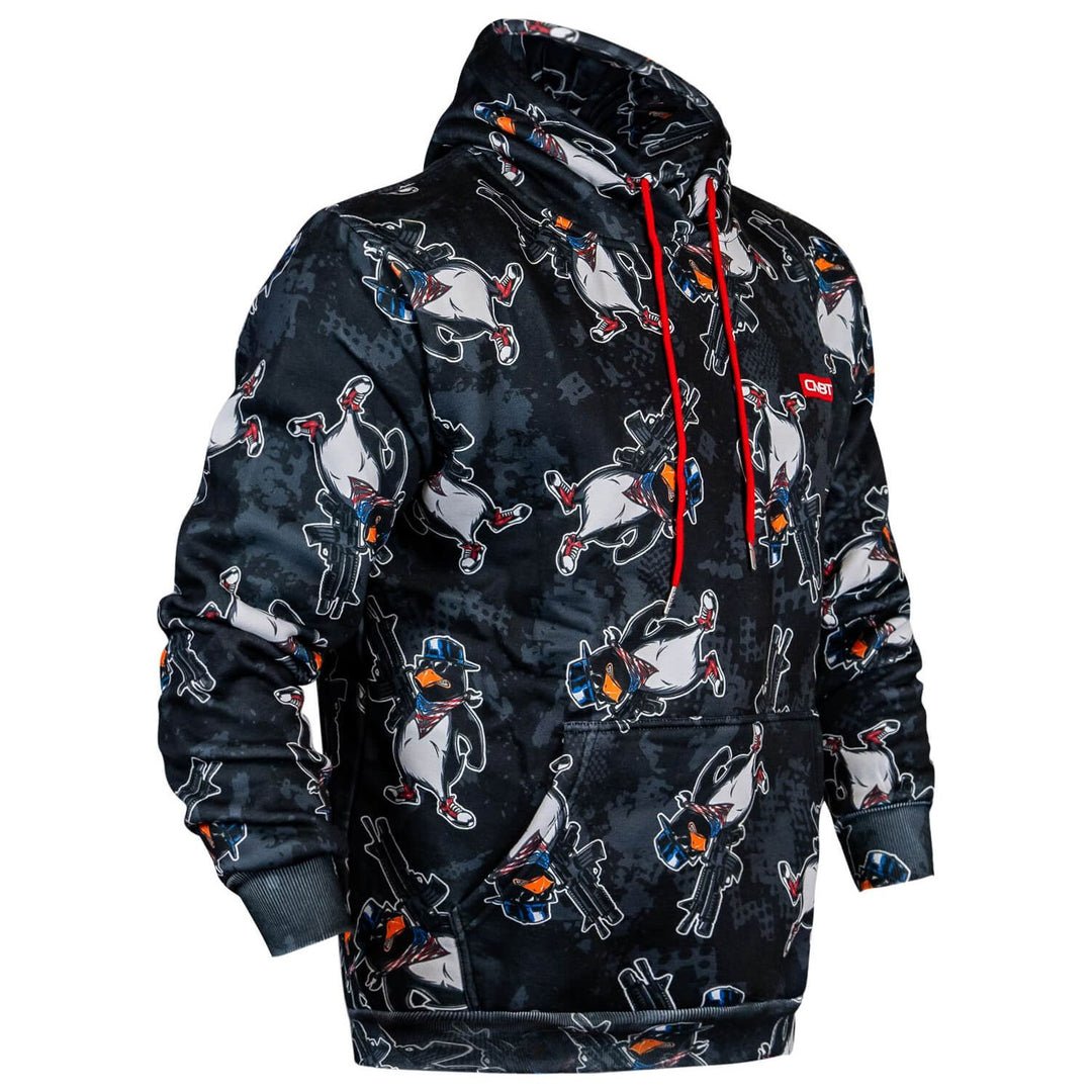 CMBT patterned heavyweight lifestyle hoodie for men with combat penguins on it #color_patriotic-penguin