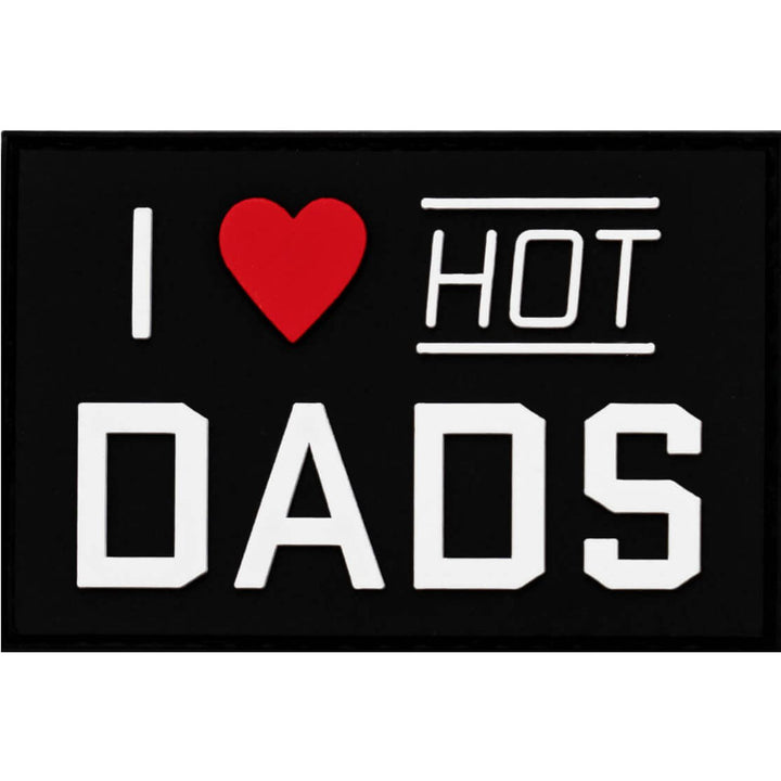 I Love Hot Dads PVC Patch